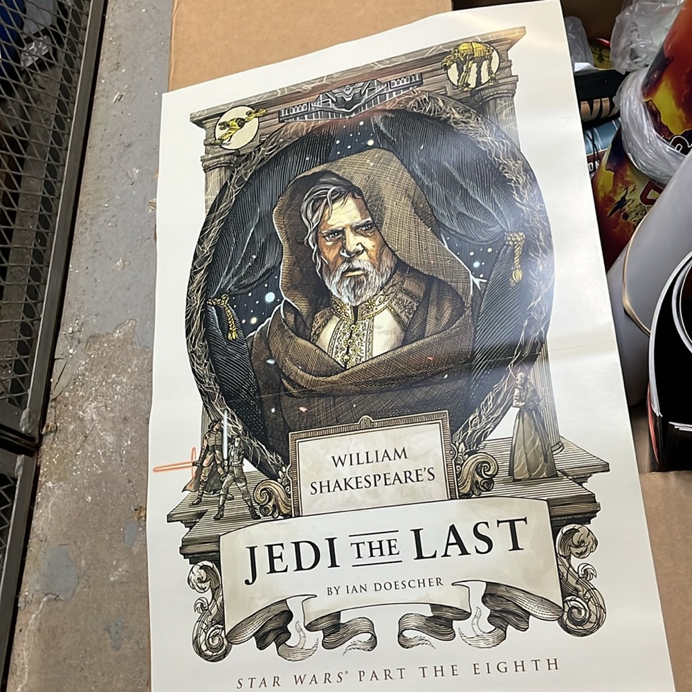Star Wars Poster JEDI The Last: Part the eighth William Shakespeare 2018 New